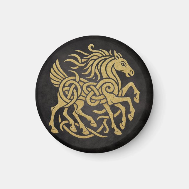 Sleipnir Åttabenta Hästen Nordisk Mytologi Design Magnet (Framsidan)