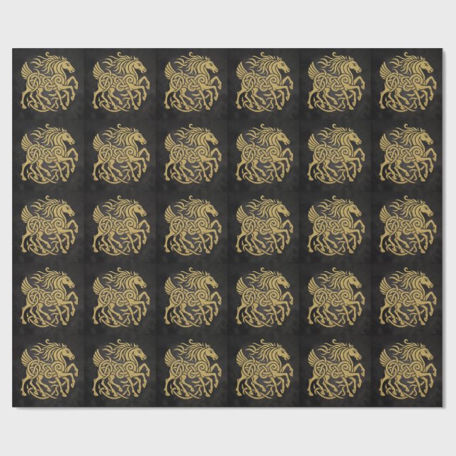Sleipnir Åttabenta Hästen Nordisk Mytologi Design Presentpapper (Platt)