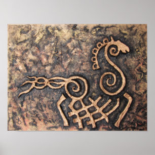 Sleipnir, åttaplygad häst av Odin Poster