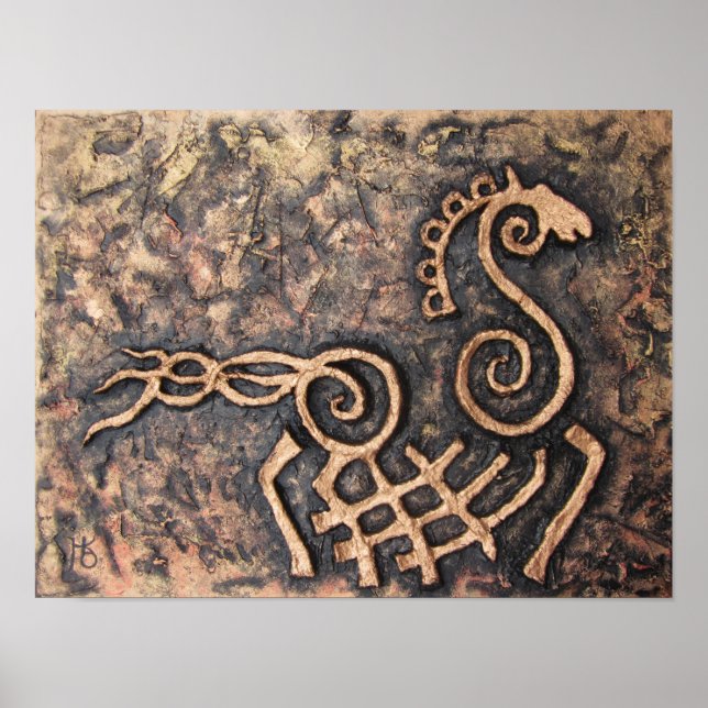 Sleipnir, åttaplygad häst av Odin Poster (Framsidan)