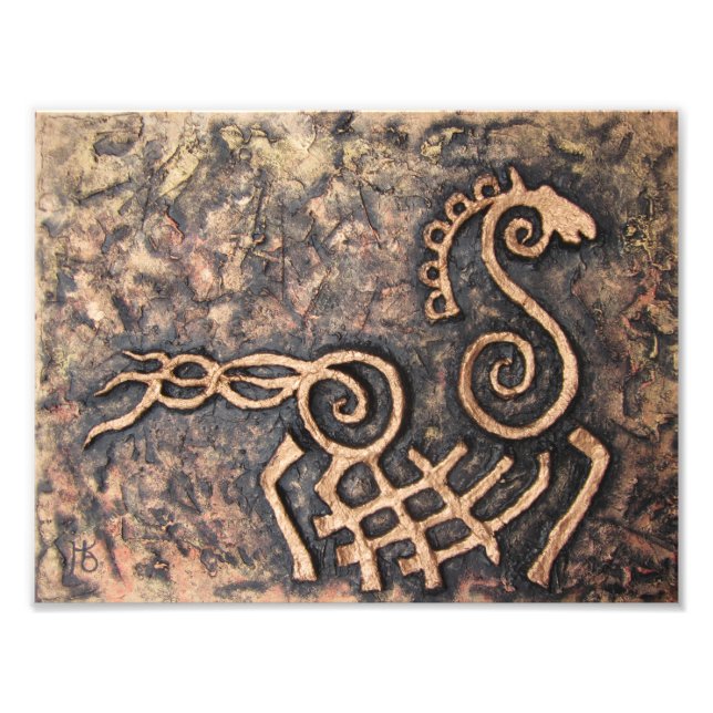 Sleipnir, Odins åttaflikiga häst Fototryck (Framsidan)
