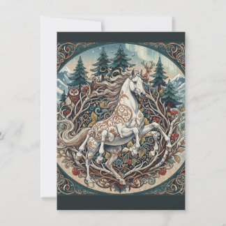 Sleipnir Woodland Myth Art Flat Thank You Card Tack Kort