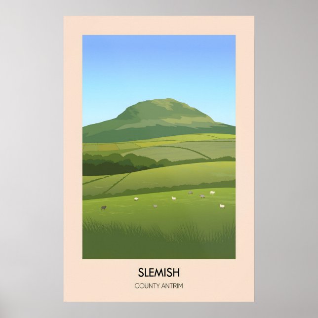 Slemish Mountain County Antrim Resebroschyr Poster (Framsidan)