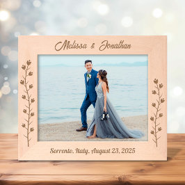 Slender Flowers Parple Bröllop-årsdag 10x8