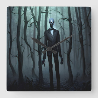 Slender Man-väggklocka Fyrkantig Klocka