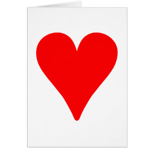 Slender Red Heart Hälsningskort