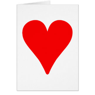 Slender Red Heart Hälsningskort