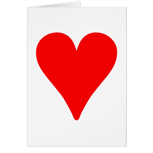 Slender Red Heart Hälsningskort (Framsidan)