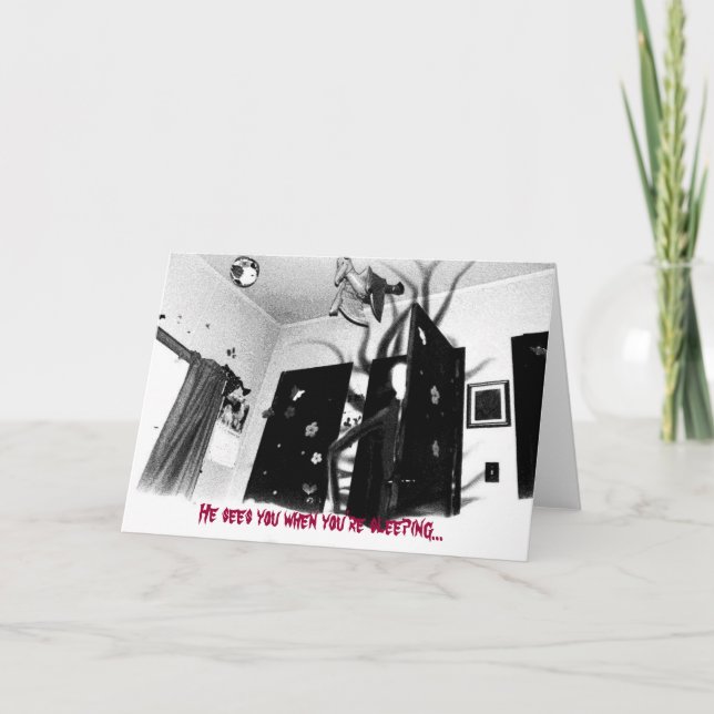 Slenderman-julkort Helgkort (Framsida)