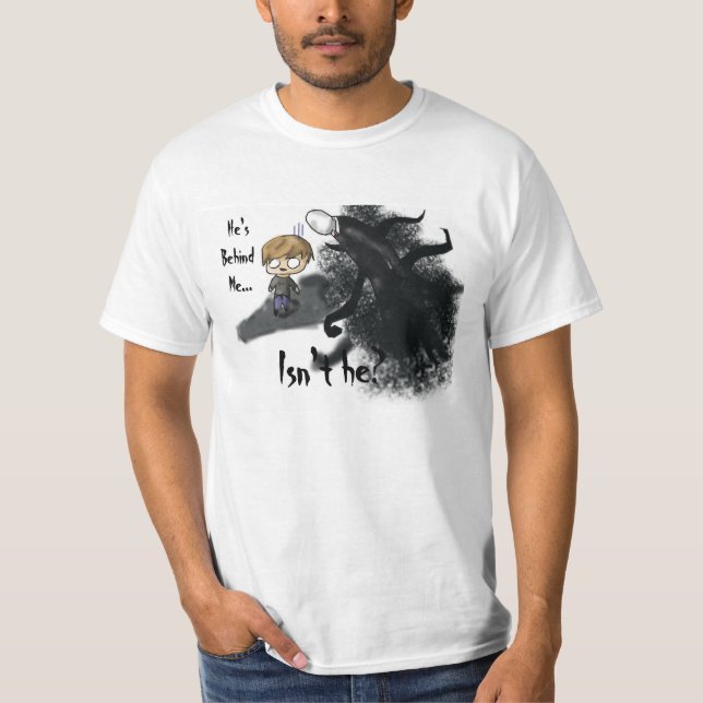 Slenderman Pewdie T-tröja Tee Shirt (Framsida)
