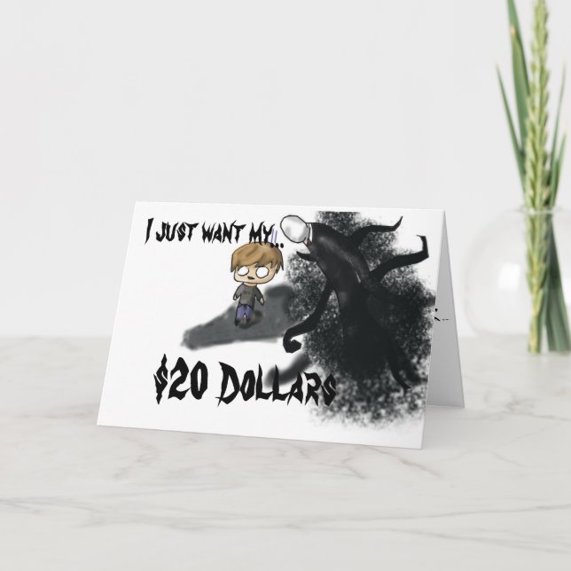 Slenderman Pewdiepie-kort Kort (Framsida)