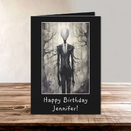 Slenderman Slender Man Grattis på födelsedagen Nam Kort