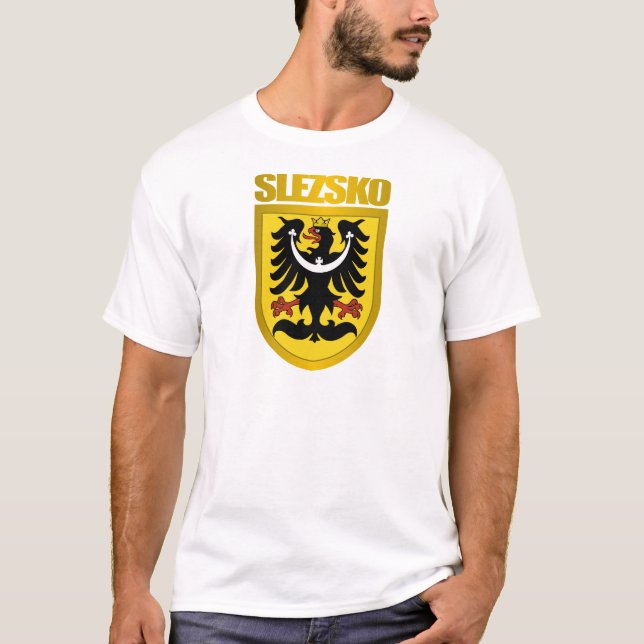 Slezsko (Schlesien) Arm Shirts T Shirt (Framsida)