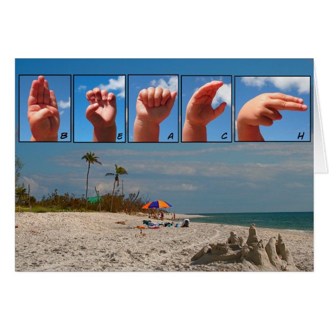 SLG-strandkort Hälsningskort (Framsidan Horizontal)