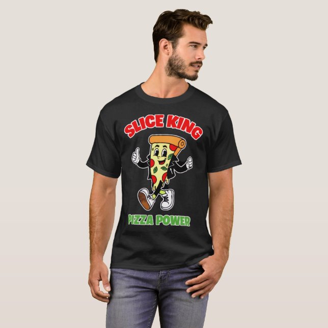 SLICE DE PIZZA CAMINANDO T SHIRT (Hel framsida)