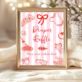 Slice Slice Baby Diaper Raffle Baby Shower Poster