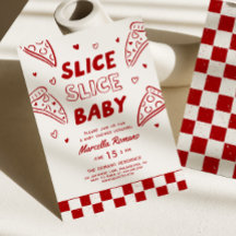 Slice Slice Baby Italiensk Röd Pizza Barnkalas