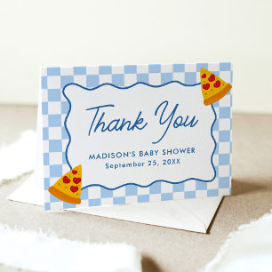 Slice Slice Baby Pizza Baby Shower Tack Kort