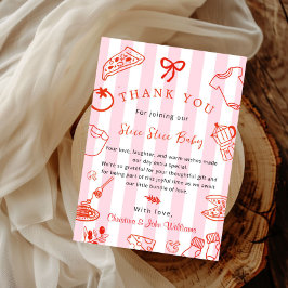 Slice Slice Baby Pizza Barnrums Gratulationskort Inbjudningar