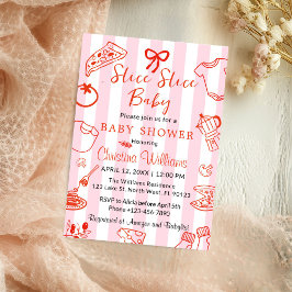 Slice Slice Baby Pizza Shower Invitation Inbjudningar