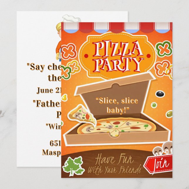 Slice, Slice Baby! Pizzafest Inbjudan  ("Hot pizza, family time" wine and beer!)