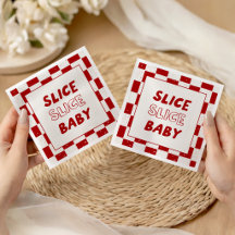 Slice Slice Baby Röda Baby Baby Shower Italienska