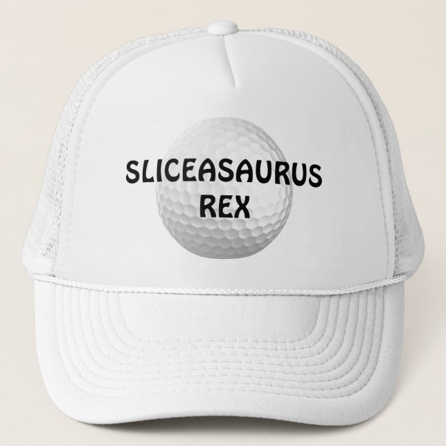 Sliceasaurus Rex rolig Golf Truckerkeps (Framsida)
