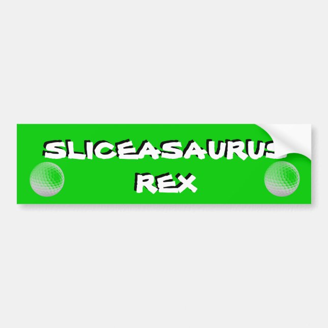 Sliceasaurus Rex Rolig Golfkärra Bildekal (Framsidan)
