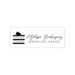 Sliced Cake Baker Wedding Script  Logo Stämpel