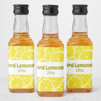 Sliced Lemons Design Bottle Label Spritflaskor Etikett
