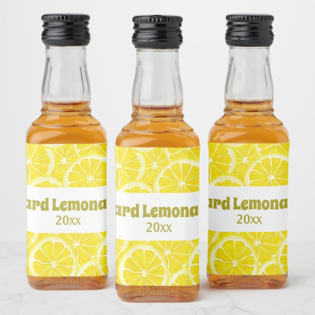Sliced Lemons Design Bottle Label Spritflaskor Etikett (Flaskor)