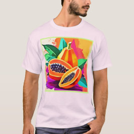 Sliced Papaya Pop Art T Shirt
