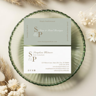 Slick Chic Minimalis Elegant Logotyp för exklusiv Visitkort