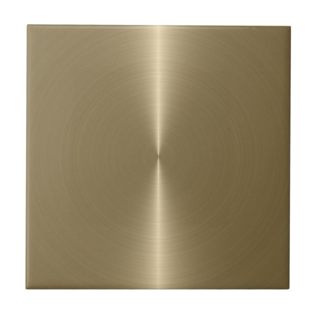 Slick Metallisk Faux Guld Stainless Steel-utseende Kakelplatta (Framsidan)