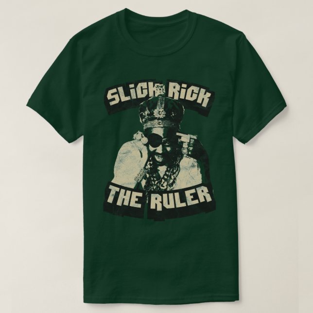 Slick Rick Old school Hip hop T Shirt (Design framsida)