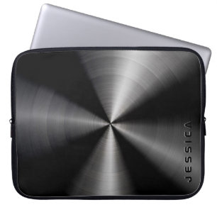 Slick Shiny Stainless Steel-utseende Laptop Fodral