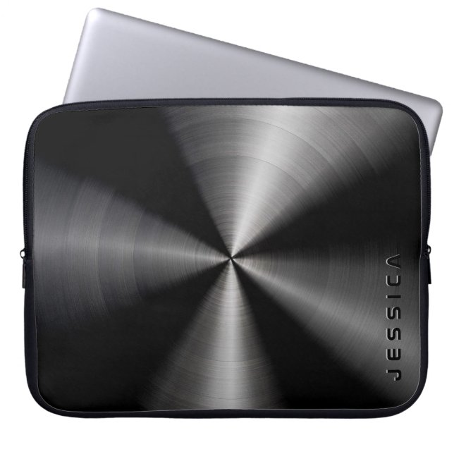 Slick Shiny Stainless Steel-utseende Laptop Fodral (Framsidan)