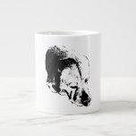 Slicka av glädjen, monokrom jumbo mugg<br><div class="desc">Ett rakt näsvektor som slickar i vass svartvit vektor,  allt rent kant och självsäker kontrast. Den är lekfull utan att skrika,  och förvandlar en snabb sipp till en flin. En liten daglig gnista av personlighet.</div>