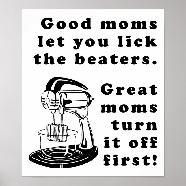 Slicka Beaters Funny Mamma Mor Poster Sign (Framsidan)