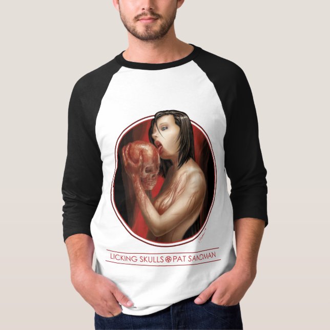 Slicka döskallar 3/4 Jersey T-shirt (Framsida)