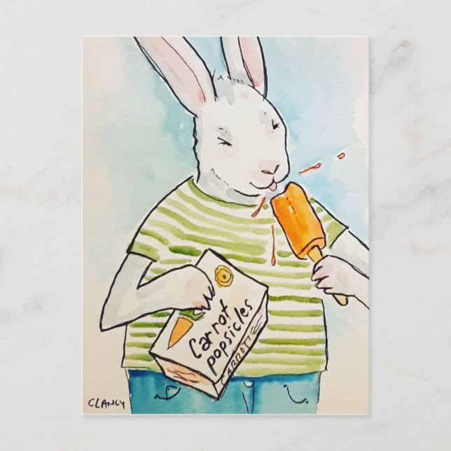 Slicka Hare-vykort Vykort (Framsida)