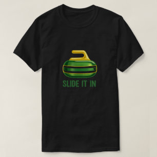 Slicka In – Rollig Curlingsten Design T Shirt