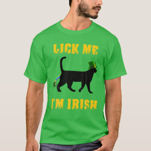 Slicka mig att jag är Irish Cat Hat St Pattys Patr T Shirt
