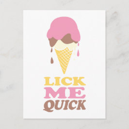 Slicka mig kort vykort för snabbglass-rosa