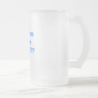 slicka mig var blått frostat ölglas