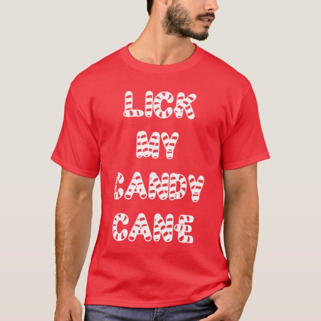 Slicka min candy caneT-tröja Tee Shirt (Framsida)