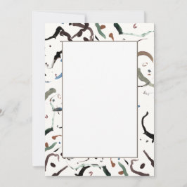 Slicka moderna abstrakta platta inbjudningar