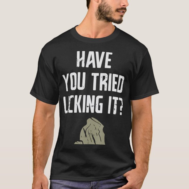 Slickande av Sten Science Geology Pun Geolog Lapi T Shirt (Framsida)