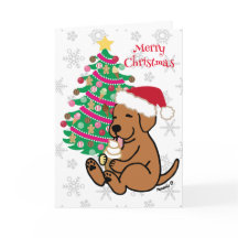 Slickande julfox Red Labrador Ice Cream