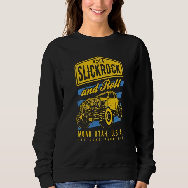 Slickrock and Roll Moab Utah Offroad Rock Crawler  T Shirt (Framsida)